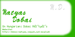 matyas dobai business card